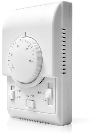 Termostato de Aire Acondicionado, 110-220 V CA 1 A Interruptor de Control de Temperatura mecánico de 2 vías Termostato de Aire Acondicionado Central para calefacción refrigeración