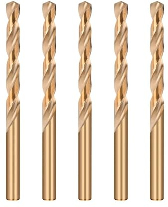 5-teiliges Set M2 Kobalt-HSS-Bohrer, CO5-Stahl-Spiralbohrer for Edelstahl, Hartmetall und Eisen(3.2mm)