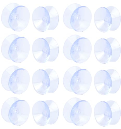 Lurrose Saugnäpfe für Glastische 30 Stück Doppelseitige Transparente Anti Rutsch Pads aus Robustem PVC 20mm Durchmesser für Wohnzimmer und Couchtische