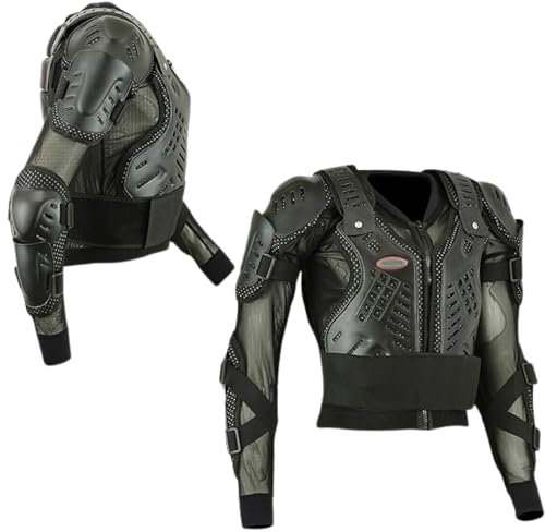 EVO Professional Motorbike Motorcycle Full Body Armour Motocross ATV BMX Off-Road Dirt Bike Mountain Cycling Skating Snowboarding Skiing Back Spine Protector Guard Jacket (M)