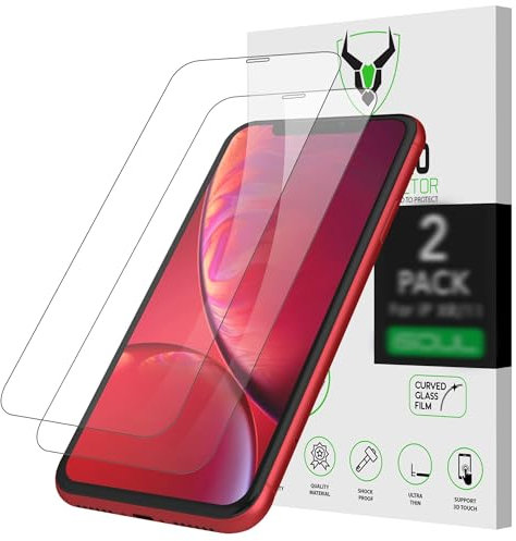 iSOUL 2-Pack Screen Protector for iPhone 11 and iPhone XR - 6.1-Inch Tempered Glass Film, Case Friendly & Easy Installation