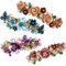 4TLG Farbenfrohe altmodische Blumen Design Metall französische Haarspangen Accessoires Frauen Mädchen