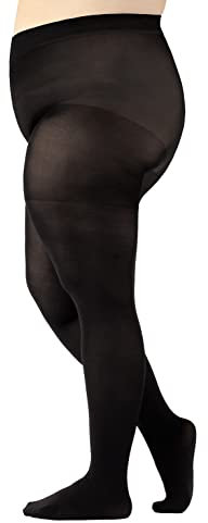 CALZITALY Collants Grandes Tailles Opaques, Collant Extra Large, 60 DEN, L, XL, 2XL, 3XL, 4XL, Made in Italy (3XL, Noir)