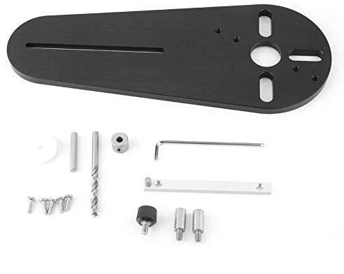 Trimmer Circle Cutting Jig, Adjustable Precision Router Circle Cutter for Woodworking Milling Universal Trimming Machine Set with Center Ring Aluminum Block 1 Set