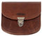MIKA 42225 - Geldbörse aus Echt Leder, Portemonnaie im halbrund Format, Geldbeutel mit RFID Schutz, 6 Kartenfächer, 3 Einschubfächer, Scheinfach und Münzfach, Brieftasche in braun, ca. 10 x 10 x 2 cm