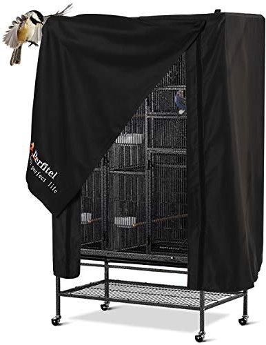 Perfitel Universal-Abdeckung für Vogelkäfig, Schwarz