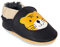 HMIYA Weiche Leder Krabbelschuhe Babyschuhe Lauflernschuhe mit Wildledersohlen für Jungen und Mädchen（2-3 Jahre，Schwarz Tiger）