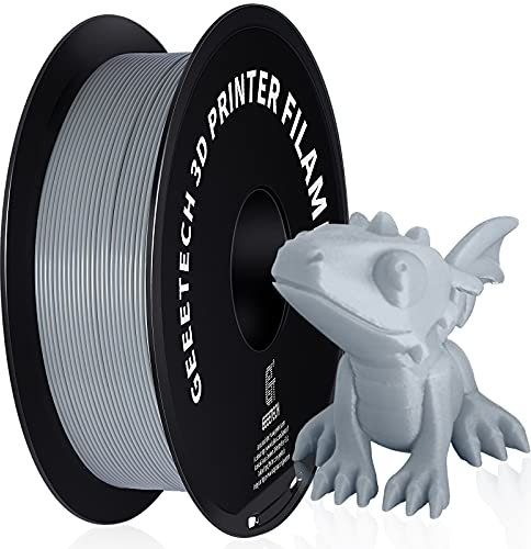 GEEETECH 3D Filament PETG 1,75 mm 1 kg für 3D-Drucker Maßgenauigkeit +/- 0,02 mm, Grau