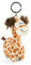Schlüsselanhänger Giraffe Gina aus nachhaltigen Materialien 10cm – Giraffen Kuscheltieranhänger mit Schlüsselring für Schlüsselbund – Taschenanhänger Wild Friends GO GREEN