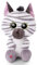 NICI 46951 Original – Glubschis Mankalita 25 cm – Kuscheltier Zebra mit großen Augen – Flauschiges Plüschtier mit Glitzeraugen – Schmusetier für Kuscheltierliebhaber, weiß/grau, 9 cm