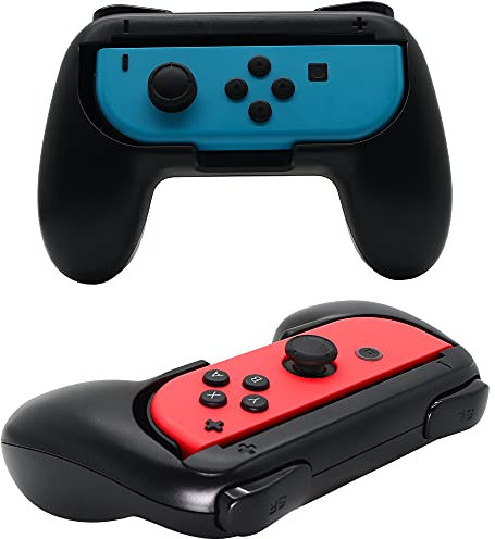 SKGAMES 2x Grips Griff-Halterung für Nintendo Switch Joy-Con Controller /// Griffhülle Controller Griffe /// Extra Komfort