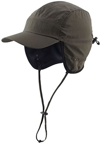 Magracy Outdoor-Baseballkappe für Herren, wasserdicht, Wintermütze mit Ohrenklappen, armee-grün, L