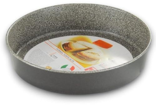 KORAT - Stampo Torta Alta Tonda - in Acciaio Antiaderente, Antigraffio - Effetto Pietra - 3 Dimensioni - 7 Strati - Ideale per Realizzare Pan di Spagna (Effetto Pietra, Diametro 24 Cm)