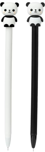 Puckator Adoramals Panda Fine Tip Pen - Cute Cool Aesthetic Non Smudge Pens for School Office Writing Drawing Journaling - Collage Essentials Pens - Stationary Set - Pen