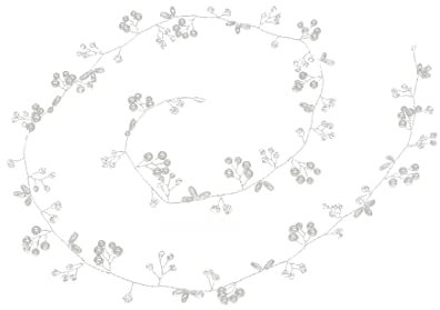 1PC Haarschmuck für Bräute Hochzeits-Haarschmuck silberfarben Haaraccessoire mit Perlen Brautschmuck Haarband für Damen und Mädchen
