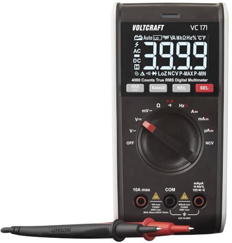 VOLTCRAFT VC171 Hand-Multimeter kalibriert (ISO) digital CAT III 600 V Anzeige (Counts): 4000