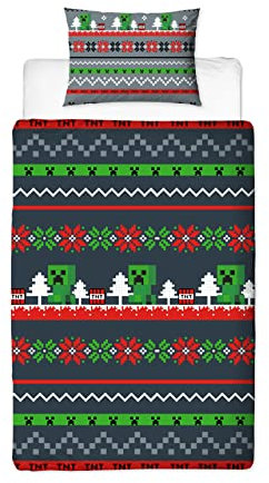 Minecraft Duvet, Polycotton, Multicoloured, Single