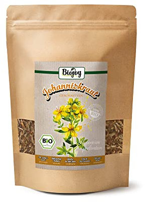 Biojoy Erba di San Giovanni BIO (250 g), per la preparazione di tisane e infusione, tagliato ed essiccato (Hypericum perforatum)