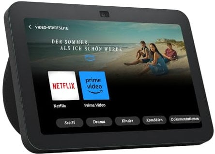 Echo Show 8 (Neueste Generation) | Smarter HD-Touchscreen mit 3D-Audio, Smart-Home-Hub und Alexa | Anthrazit