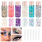 6 Bottiglia Glitter Body Gel, Brillantini Make Up Gel, Viso Glitterato, Glitter Gel Corpo, Chunky Glitter Gel per Musica, per Musica, Labbra,Capelli,Corpo, Festival,Feste in Maschera
