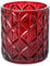 Teelichthalter Noble 10cm. Teelichtglas Windlicht Kerzenglas Kerzenhalter mit Motiv rot Burgund