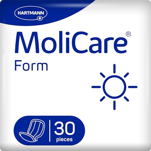 MoliCare® Form Day Lot de 30 grandes serviettes hygiéniques pour incontinence moyenne à sévère pendant la journée pour femmes et hommes Fiables, absorbantes et discrètes