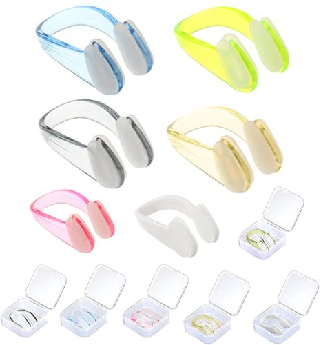 XPEX 6 Pezzi Tappanaso per Piscina Tappanaso nuoto sincronizzato Tappi per Naso da Nuoto in Silicone Clip per Naso da Nuoto Tappi Tappa Naso Nuoto Clip per Bambini Adulti Principianti (6 Colori)