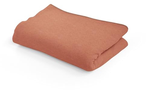 SETEX Kuscheldecke, 85% Baumwolle/15% Polyester, Decke als Zimmer-Deko, Schlafzimmer-Deko und mehr, 200 x 150 cm große Tagesdecke, Orange