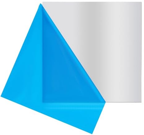 BENECREAT Chapa de Aluminio de 20x20cm, Placa de Hoja de Aluminio de Metal Resistente Cuadrada con Película Protectora para Decoración, Embalaje, Construcción, 3 mm de Espesor