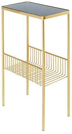 Bücherregal Eisenrahmen Bücherregal Glas Lagerregal Bücherregal Wohnzimmer Schlafzimmer Arbeitszimmer Home Storage Rack Aufbewahrungsregal (Color : Gold)
