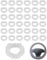 KGDUYC 100pcs Lenkradabdeckung Kunststoff Lenkradbezug Plastik Wiederverwendbar Lenkradhülle Transparent Lenkradschutz für Auto Universal Anti Staub Wasserdicht