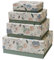 Rössler Papier 13431537004 - Geschenkbox mit Deckel Eliza, Set mit 4 Boxen, Pappschachteln rechteckig