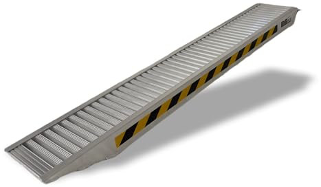 TRUTZHOLM Profi Schwerlastrampe 212cm 1900 kg / 3800 kg Traglast Alu grau Auffahrrampe Verladerampen (1 Stück)