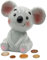 Sparfigur, Spartier, Spardose, Sparbüchse, Kinderspardose, Sparschwein als Koala in grau, aus Keramik mit wiederverschließbarem Gummistopfen, L/B/H 14 x 9 x 15 cm.