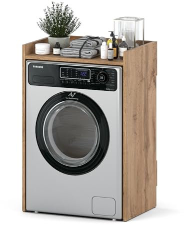 Armoire Wotan - 66 x 97 x 62 cm - Armoire Superposée pour Machine à Laver ou Sèche-Linge - Moderne et Minimaliste