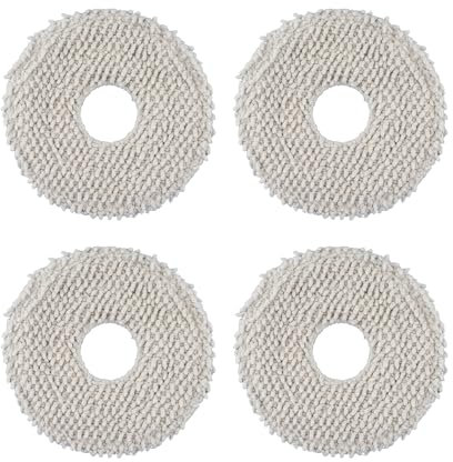 (4 piezas) X20+ Almohadillas de repuesto para aspiradora robot Xiaomi X20+/ X20 Plus/ 1S/ S20 plus/ S20+/ X10+/ X20 pro, paños de repuesto lavables, kit de accesorios para mopas