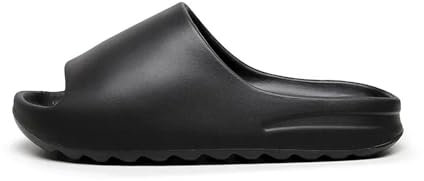 Slides Carino Alto Morbido Spessa Suola Pantofole Donna Estate Moda Usura Pantofole Casa Casa Sandali Uomo Scarpe da Spiaggia Scarpe, Nero , 36/37 EU