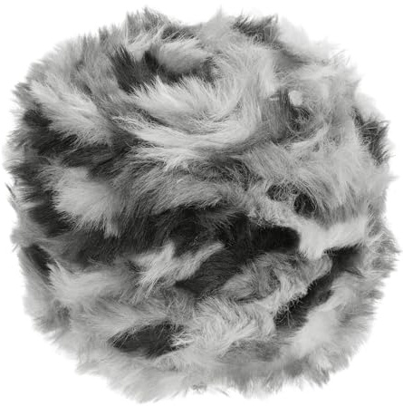 PATIKIL 70 Yards Plüschgarn Plüschwolle Fluffy Yarn, 100 Gramm Weiches Plüsch Flauschiges Dickes Kunstfell Plüschwolle zum Häkeln Handstricken Hüte Basteln Handwerk, Farbe Dunkle Wolke