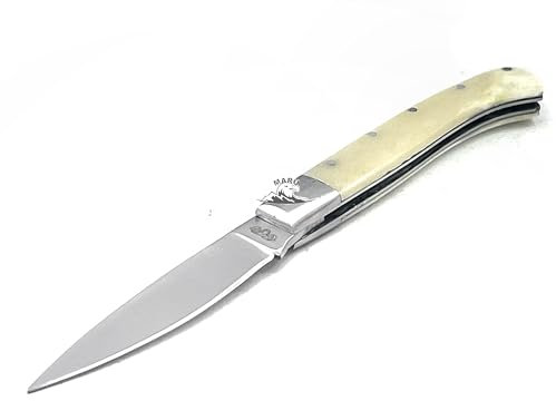 M. Zille Coltello Artigianale Pieghevole Tipo Pattada In Acciaio Coltello tipo Sardo Coltello da Collezione Tascabile Caccia