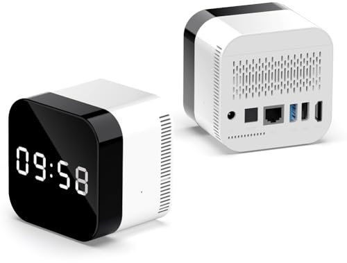 2025 NEW A-ndroid 14.0 TV Box with Alarm Clock, Octa-core ARM Cortex™-A55 WIFI 6 8K TV S-tick with 2.4G Voice Remote Control, A-ndroid Set-Top Box for WIFI +Bluetooth 5.0 (4GB 128GB UK)