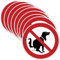 Luimode 10st kein Hundeklo verboten Aufkleber Ø 10cm transparent Sticker Verbotszeichen mit UV Schutz für Außenbereich und Innenbereich
