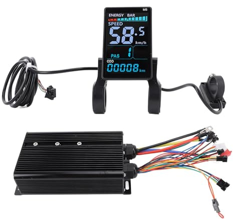 Fafeims Kit Controller Scooter Elettrico da 5000W Kit in Lega di Alluminio 72V 80A Controller con Pannello di Visualizzazione LCD a Colori M5