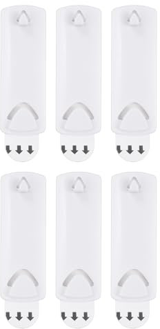 sourcing map 6Pcs Picture Hangers for Sawtooth/Wire Back, 3x1.1 Inch Universal No Nails Picture Hanging Hooks, Removable Frame Hanger with Adhesive Strip,White