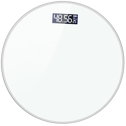 ibasenice Digitale Körperwaage aus Gehärtetem Glas und ABS Robuste Gesundheitswaage mit Präzisem Chip Großes LED Display Haushaltswaage für Fitness und Gesundheitsmanagement