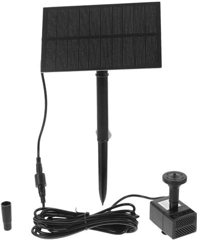 MAGICLULU Pompe Solaire pour Fontaine Extérieure 1,5w Kit Pompe à Eau Solaire Piquet de Fixation pour Bassin Jardin