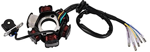 GOOFIT 6 Spule Magneto Stator Zündgenerator Ersatz für GY6 50cc 70cc 90cc 110cc 125cc Moped ATV Dirt Bike