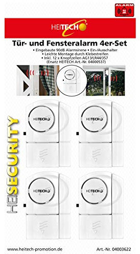 Heitech Candado para bicicleta con función de alarma, 95 dB