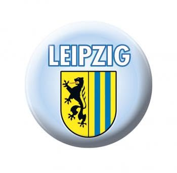 Ansteckbutton mit Print - Leipzig Wappen - 18040 - Gr. ca. 57mm