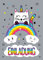 JuNa-Experten 12 Einladungskarten Katze-Einhorn Kindergeburtstag Mädchen Unicorn Geburtstagseinladungen Einladungen Geburtstags-Party Kartenset