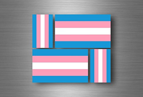 Akacha 4X Aufkleber Sticker Flagge flaggen Transgender Rainbow geschlechtsidentität